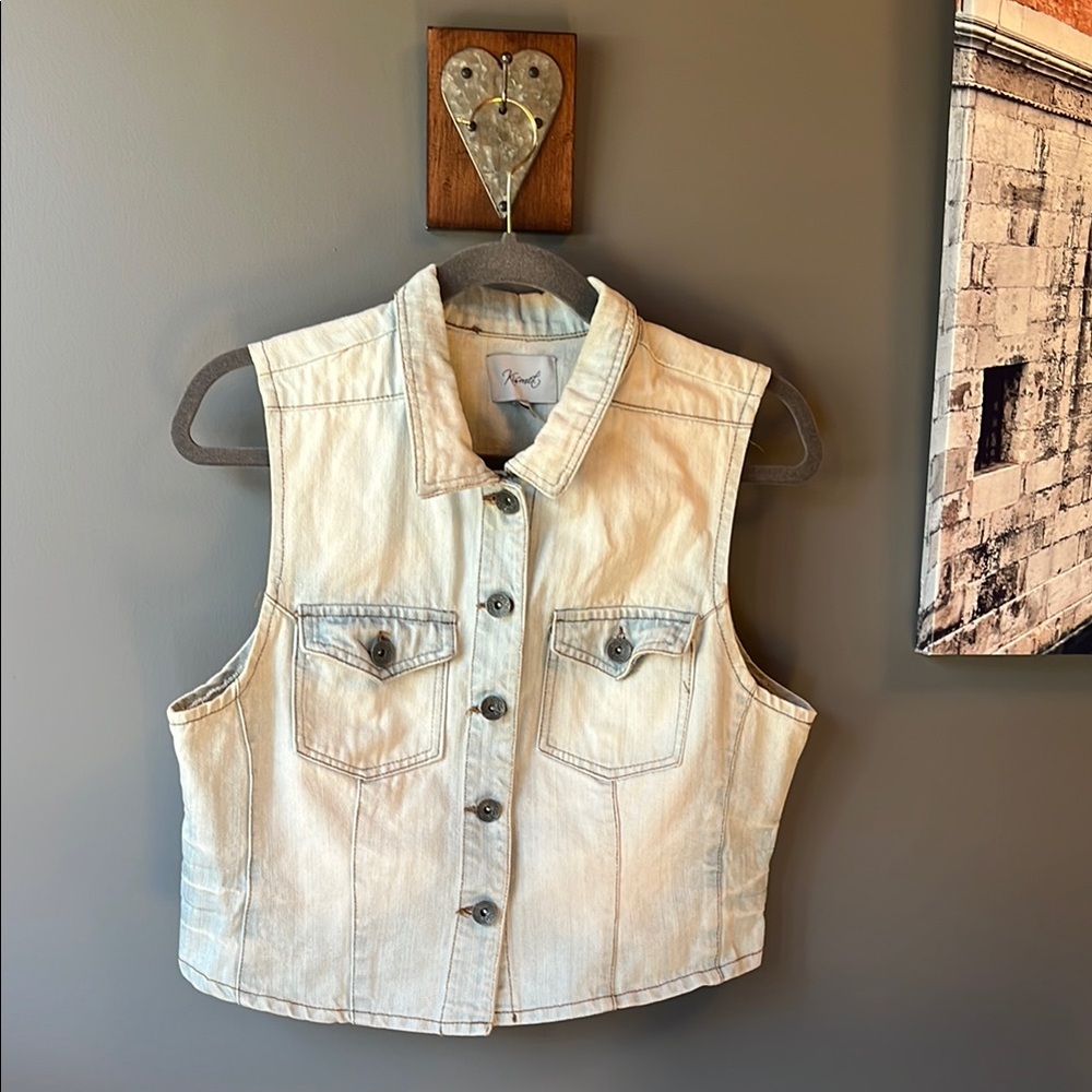 Light Wash Denim Vest